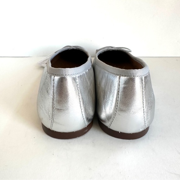 GEOX RESPIRA MARSILEA LEATHER METALLIC SILVER BALLET FLAT NEW!Sz9-9.5/40 - Picture 7 of 12